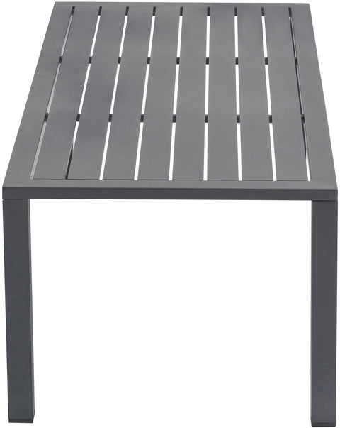 Giselle Grey Aluminum Outdoor Patio Coffee Table, 1 Piece (Style 2)