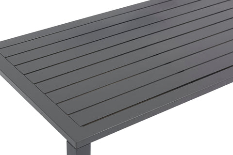 Giselle Grey Aluminum Outdoor Patio Coffee Table, 1 Piece (Style 2)