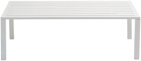 Giselle White Aluminum Outdoor Patio Coffee Table, 1 Piece (Style 2)