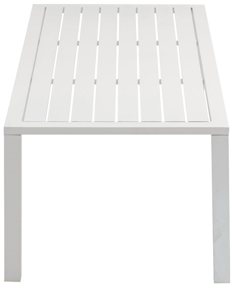 Giselle White Aluminum Outdoor Patio Coffee Table, 1 Piece (Style 2)