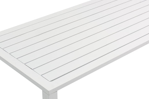 Giselle White Aluminum Outdoor Patio Coffee Table, 1 Piece (Style 2)