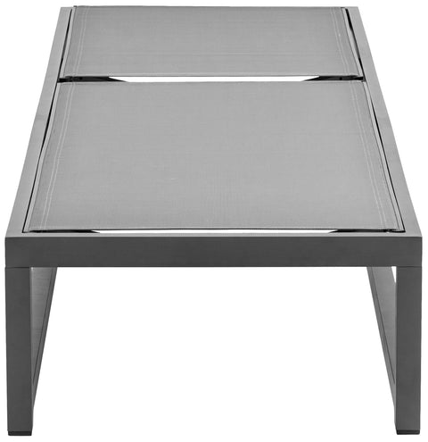 Bethany Grey Mesh Water Resistant Fabric Outdoor Patio Adjustable Sun Chaise Lounge Chair Grey