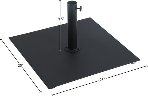 Prescott Black Steel Patio Umbrella Base, 1 Piece
