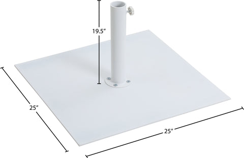 Prescott White Steel Patio Umbrella Base, 1 Piece