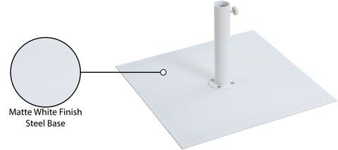 Prescott White Steel Patio Umbrella Base, 1 Piece