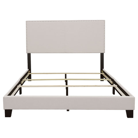Sterling Upholstered Eastern King Panel Bed IvoryIvory