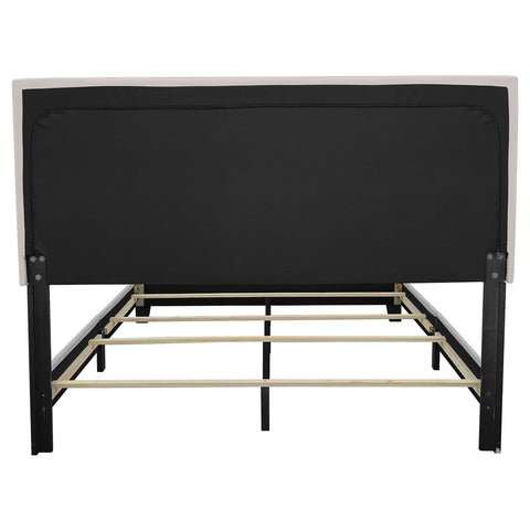 Sterling Upholstered Eastern King Panel Bed IvoryIvory