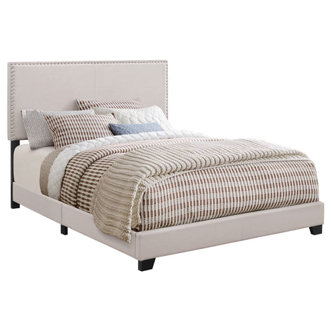 Sterling Upholstered California King Panel Bed IvoryIvory