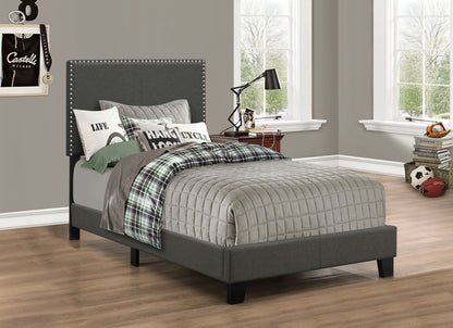 Sterling Upholstered Twin Panel Bed CharcoalCharcoal