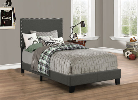 Sterling Upholstered Twin Panel Bed CharcoalCharcoal