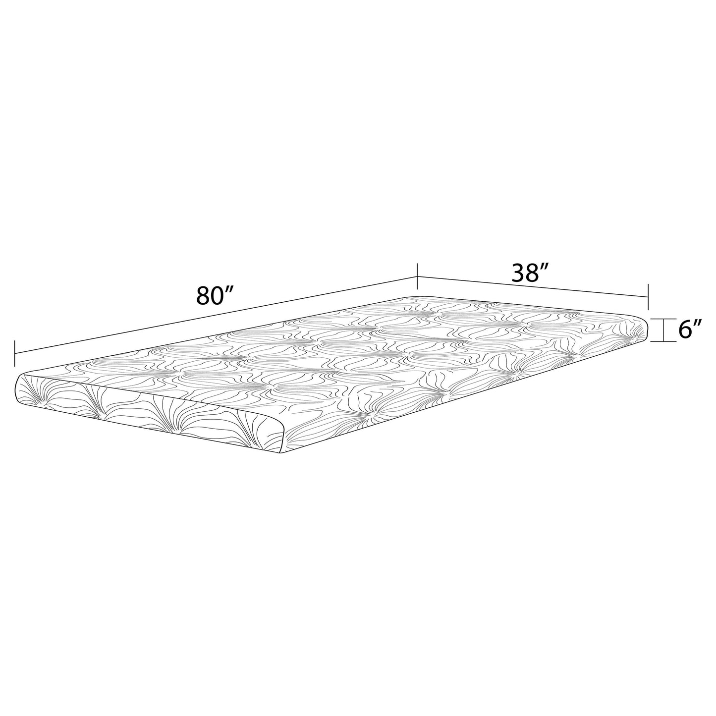 6" twin extra long memory foam mattress