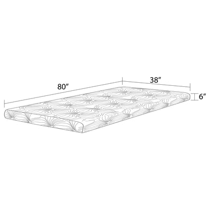 6" Twin Extra Long Memory Foam Mattress