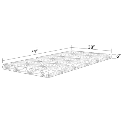 6" Twin Memory Foam Mattress