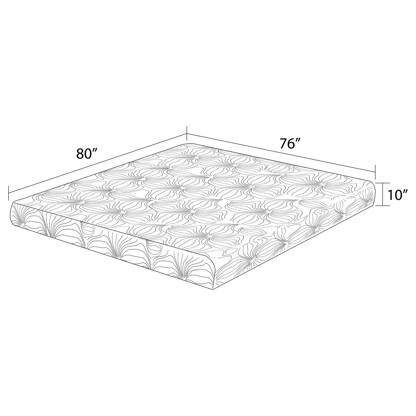 10" eastern king memory foam mattress