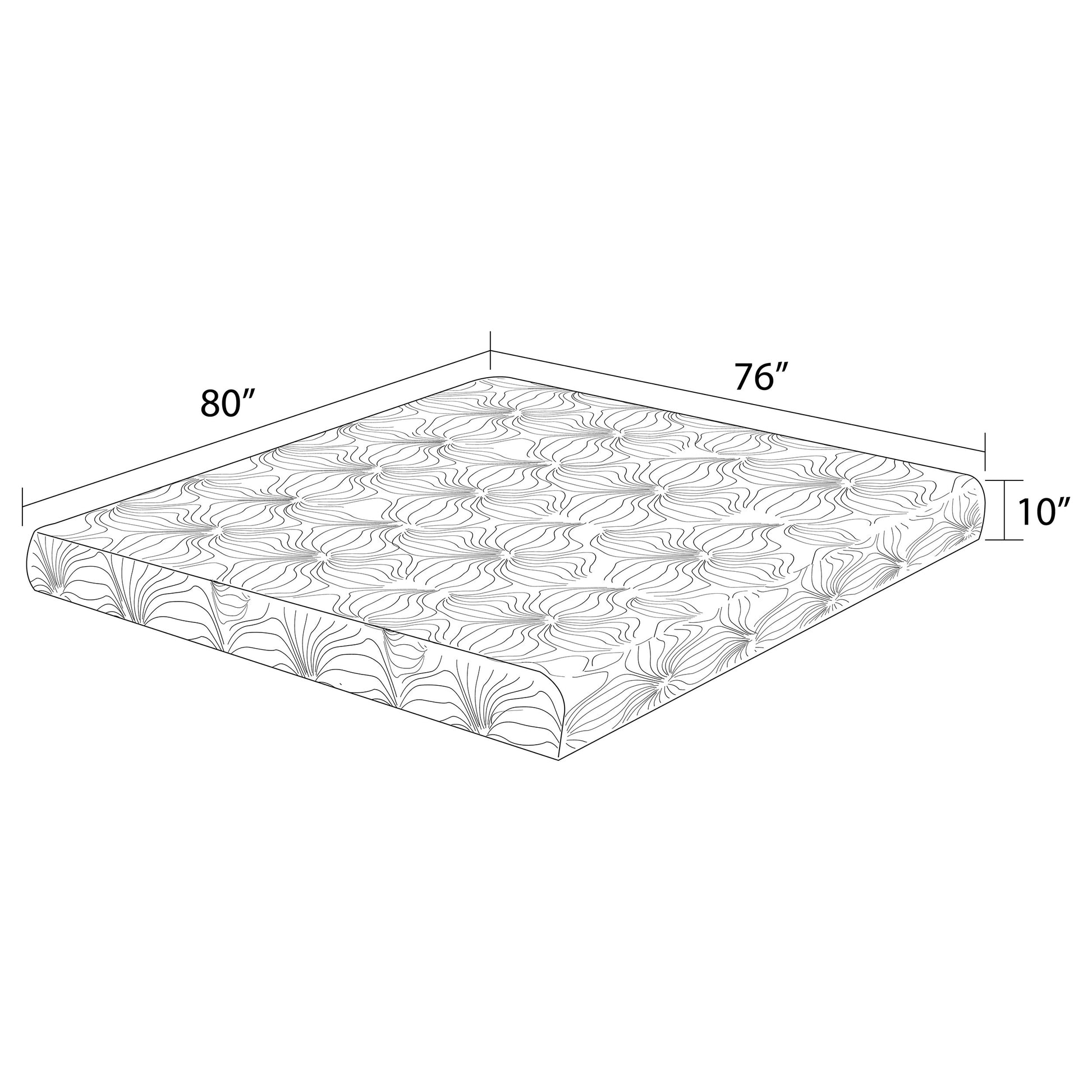 10" Eastern King Memory Foam Mattress