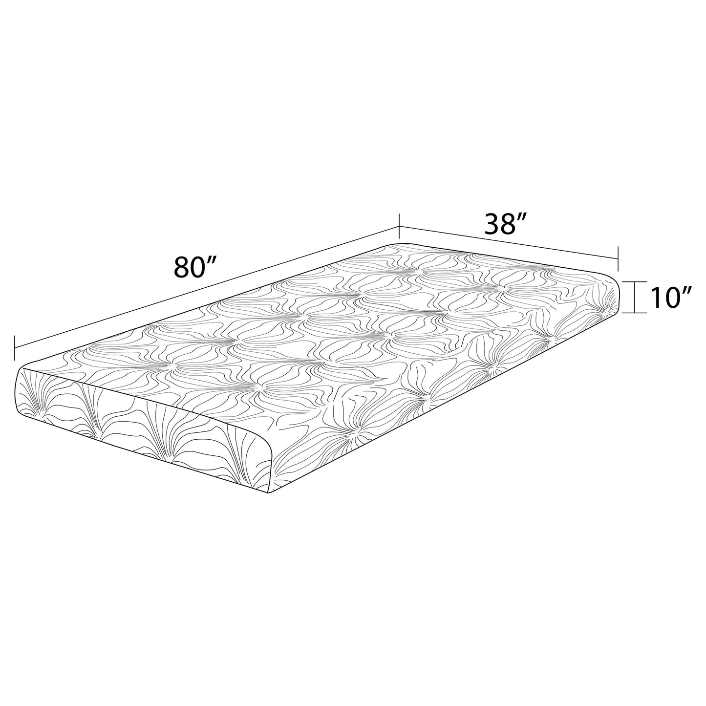 10" twin extra long memory foam mattress