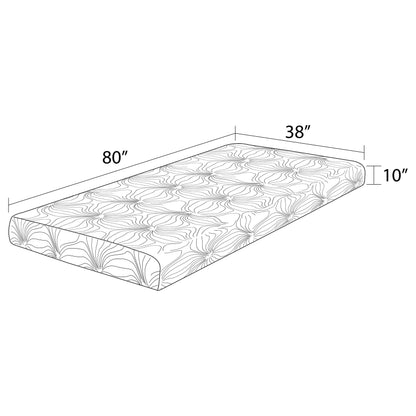 10" Twin Extra Long Memory Foam Mattress