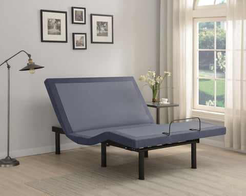 50x18-inch Full Adjustable Bed Base Grey and BlackBlack