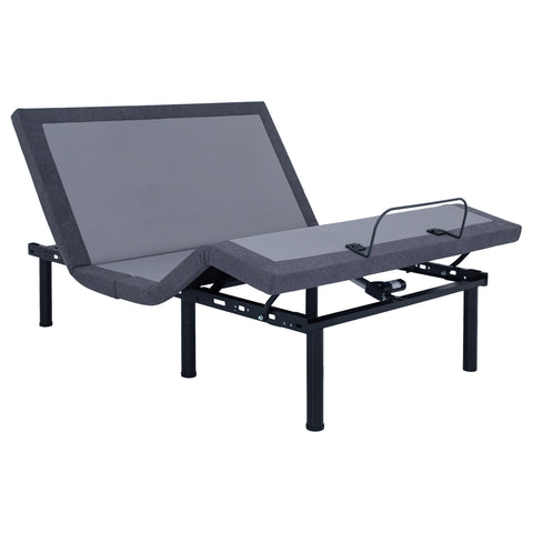 50x18-inch Full Adjustable Bed Base Grey and BlackBlack