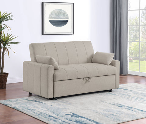Beckham Boucle Upholstered Sleeper Sofa Bed LatteLatte