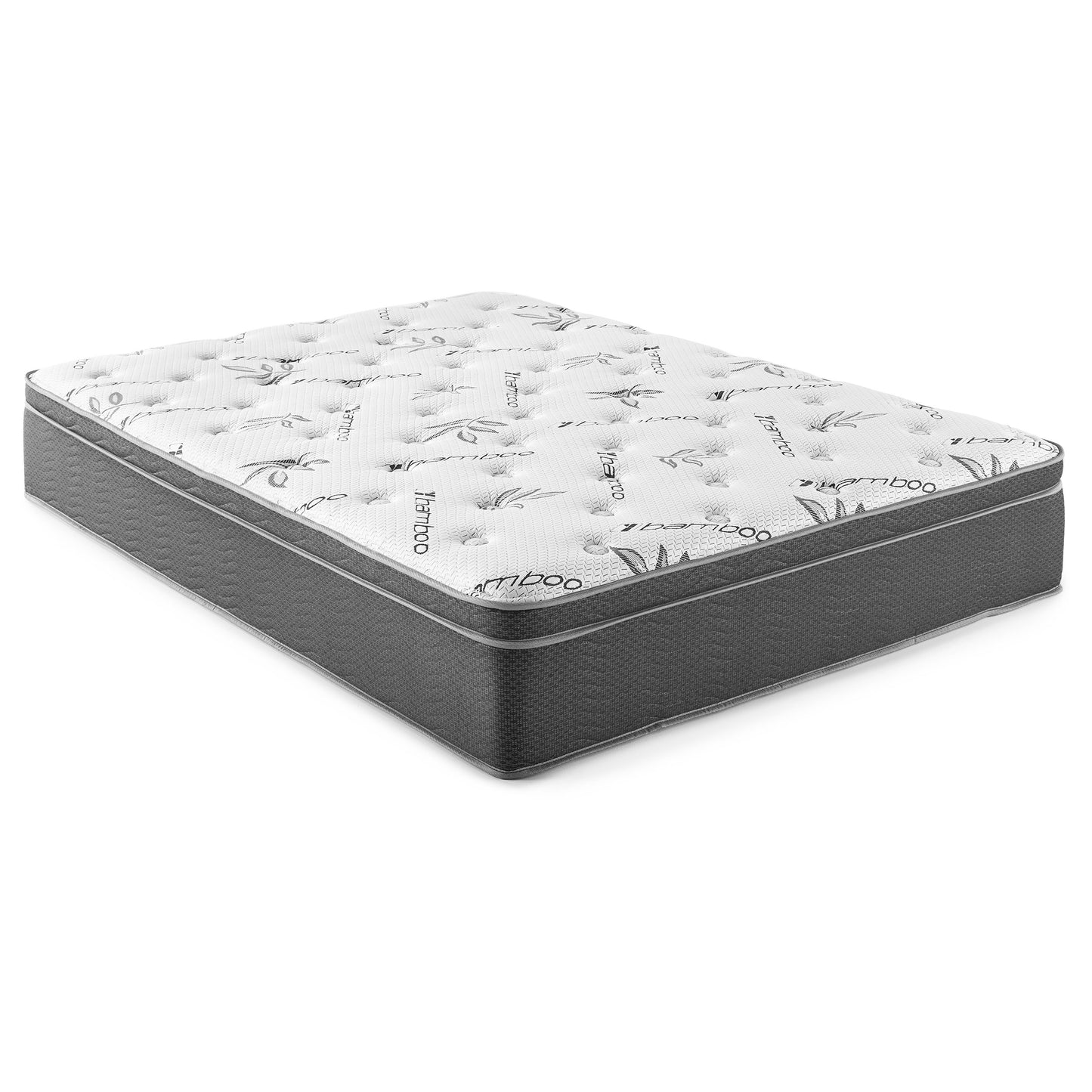 hollis 13" full bamboo euro top memory foam hybrid mattress