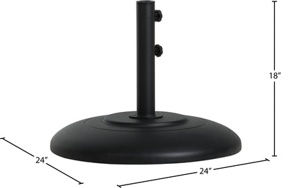 Beck Matte Black Steel Patio Umbrella Base