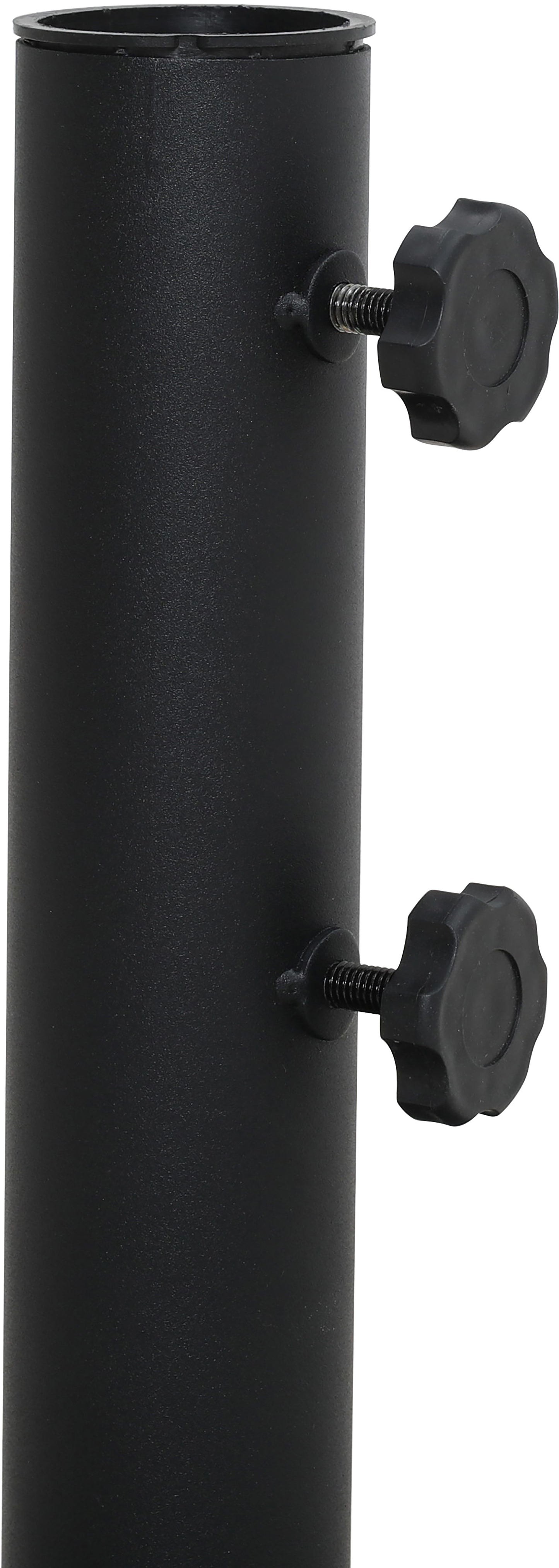 beck matte black steel patio umbrella base