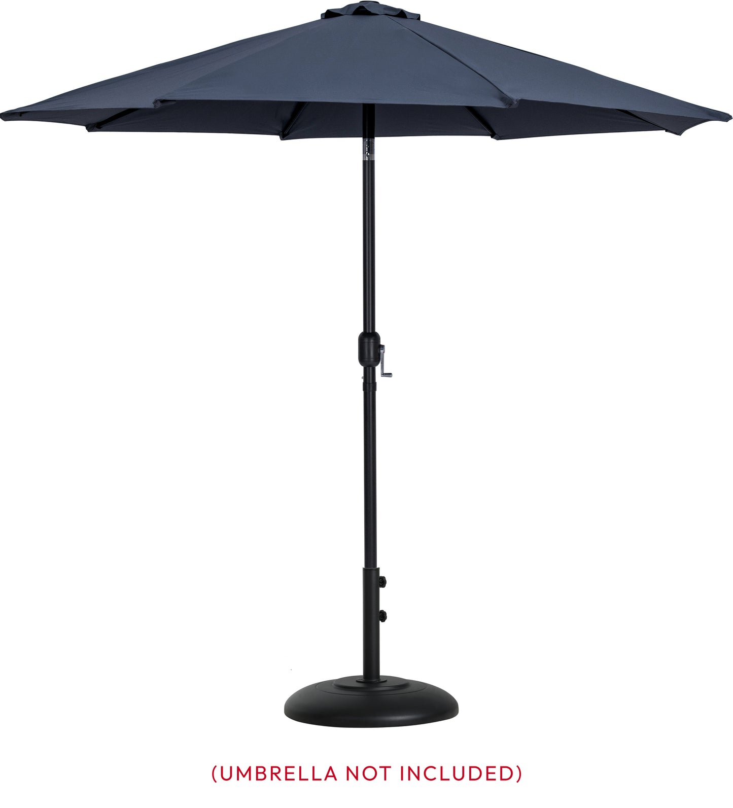 beck matte black steel patio umbrella base