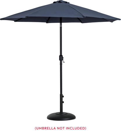 Beck Matte Black Steel Patio Umbrella Base