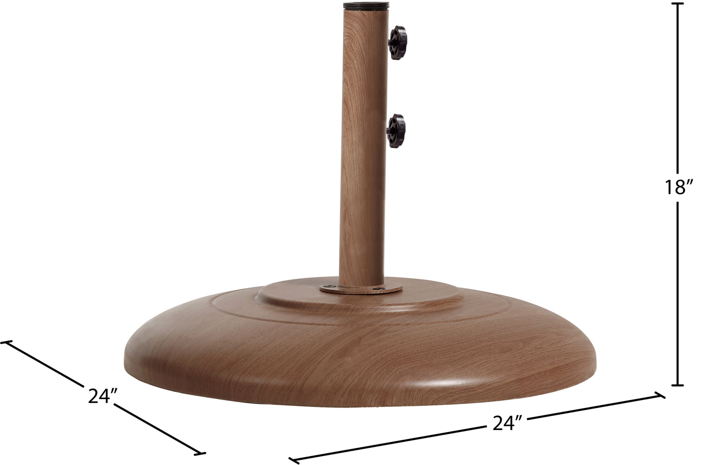 beck teak steel patio umbrella base