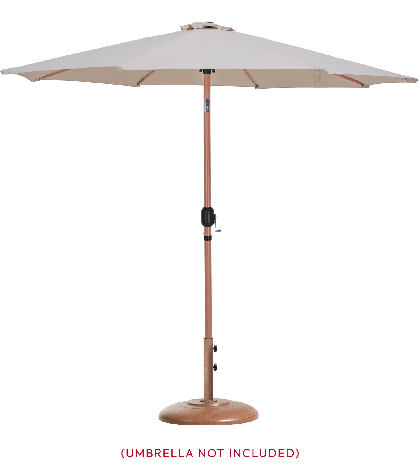 beck teak steel patio umbrella base