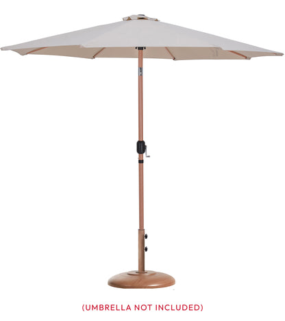 Beck Teak Steel Patio Umbrella Base