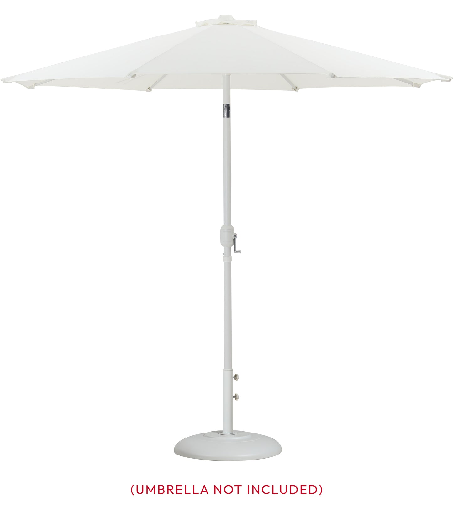 beck matte white steel patio umbrella base