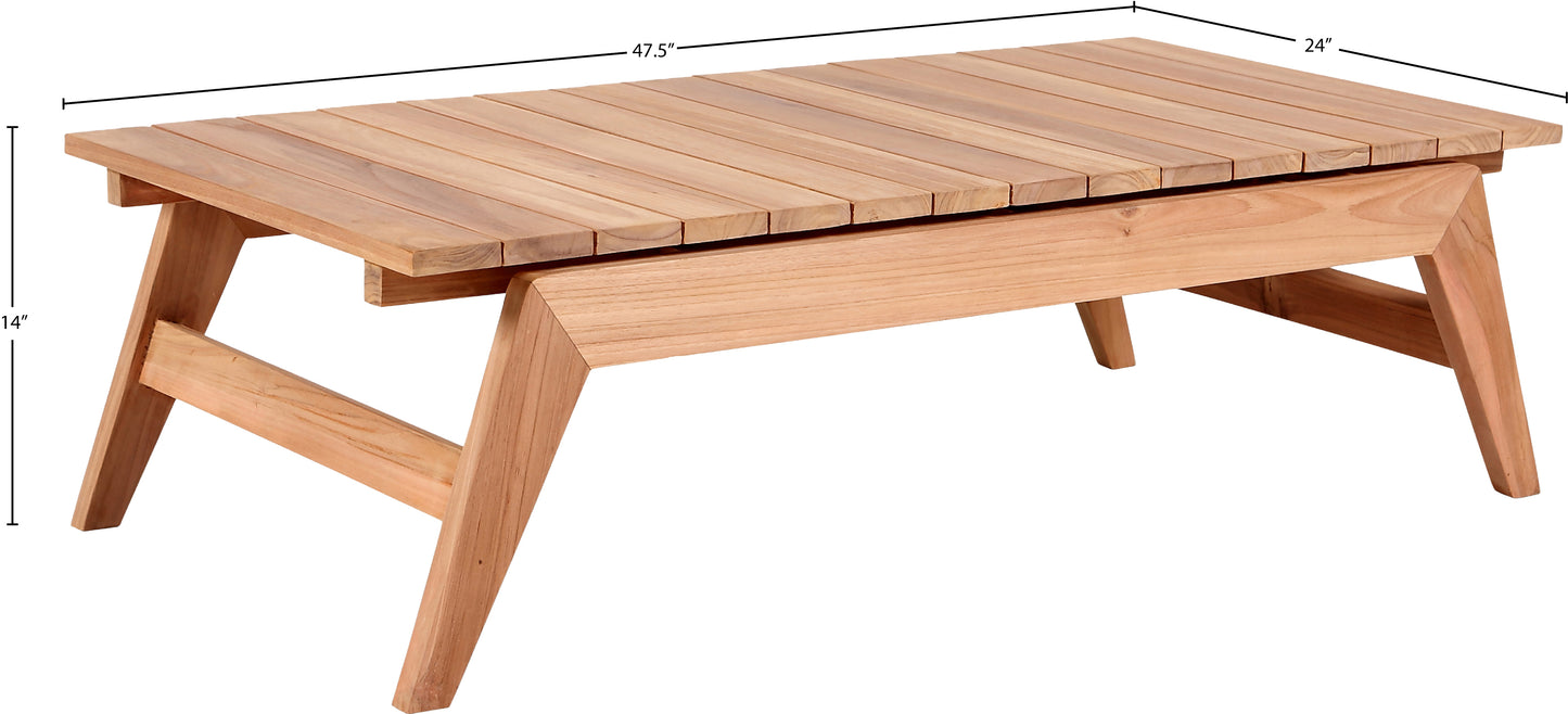 gigi natural teak outdoor coffee table ct