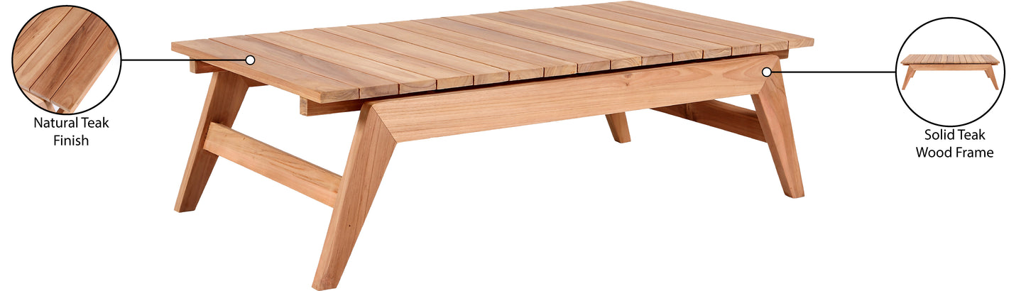 gigi natural teak outdoor coffee table ct