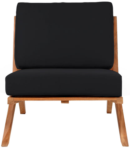 Gigi Black Water Resistant Fabric Outdoor Chair C