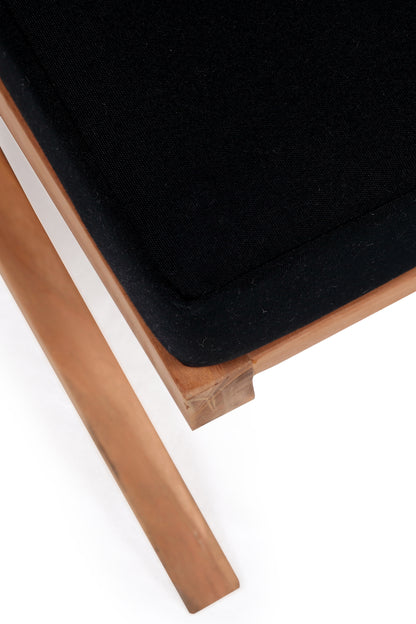 Gigi Black Water Resistant Fabric Outdoor Sofa S