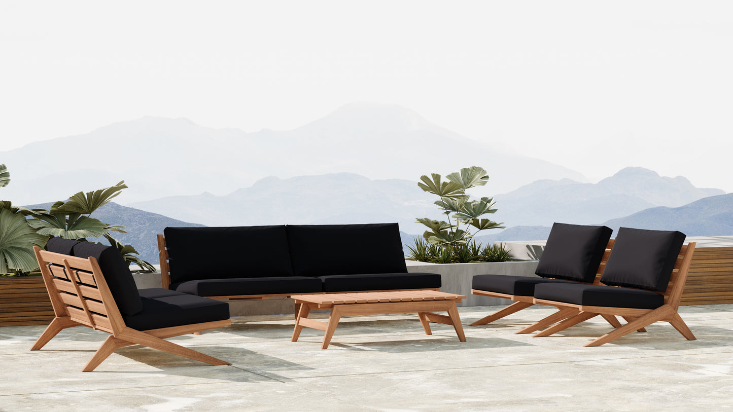 gigi black water resistant fabric outdoor sofa s