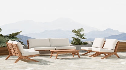 Gigi Off White Water Resistant Fabric Outdoor Sofa S