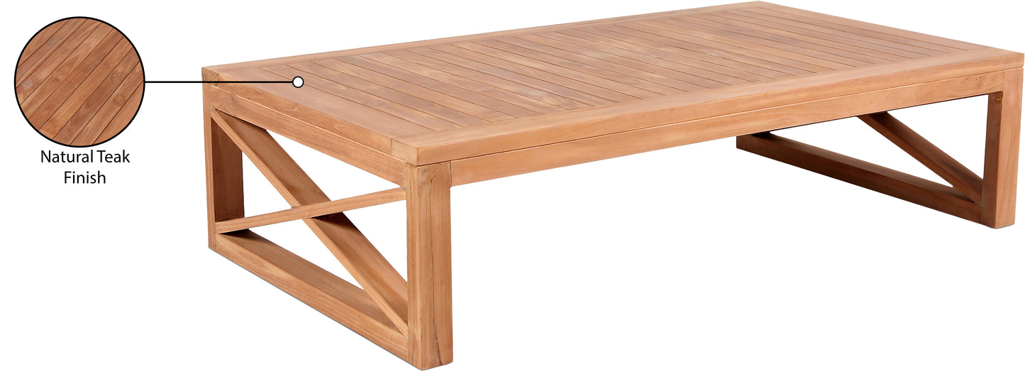 lynn natural teak outdoor coffee table ct