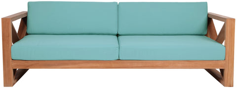 Lynn Blue Water Resistant Fabric Outdoor Sofa S