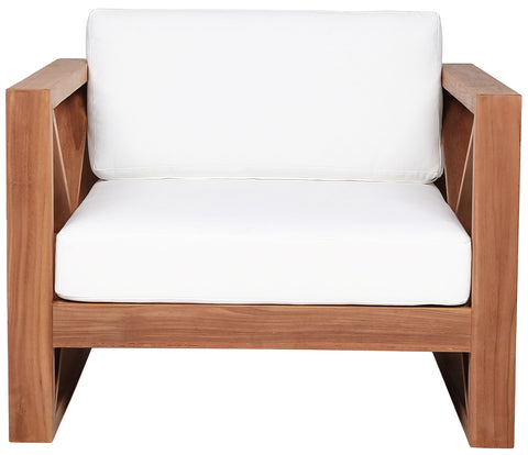 Lynn Off White Water Resistant Fabric Outdoor Chair C