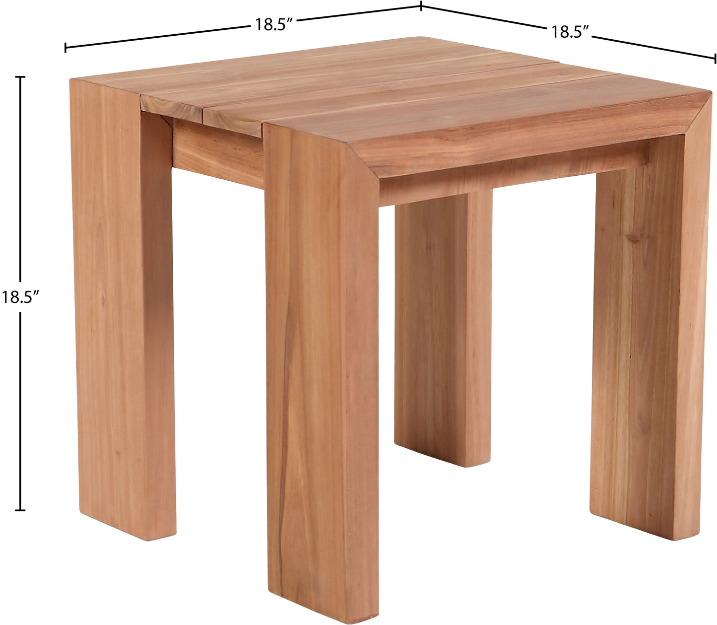 nova natural teak outdoor end table et