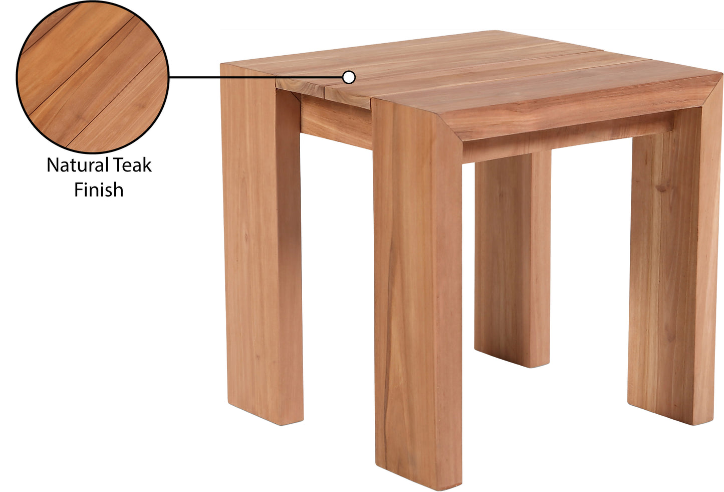 nova natural teak outdoor end table et