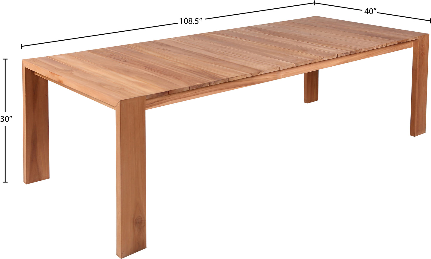 nova natural teak outdoor patio dining table t