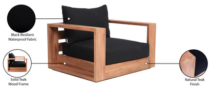 Nova Black Water Resistant Fabric Outdoor Chair C