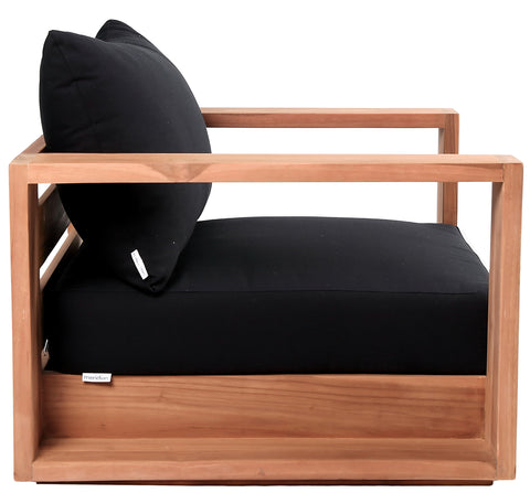 Nova Black Water Resistant Fabric Outdoor Chair C