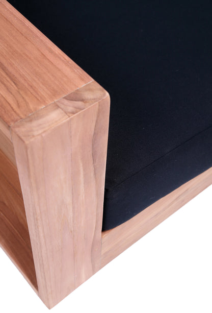 Nova Black Water Resistant Fabric Outdoor Chair C