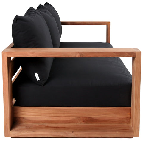 Nova Black Water Resistant Fabric Outdoor Sofa S