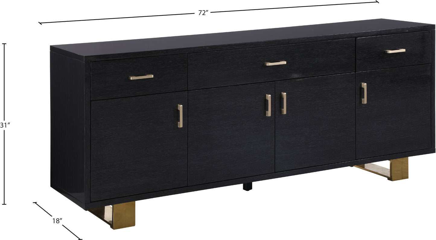 hans grey oak veneer lacquer sideboard/buffet